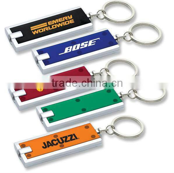 Hot sell factory direct supply promotional led light keychain