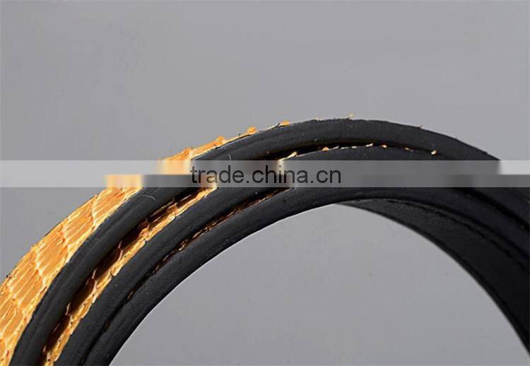 Jranter Colorful Genuine Python Leather Women Belt Stainless Steel Buckle