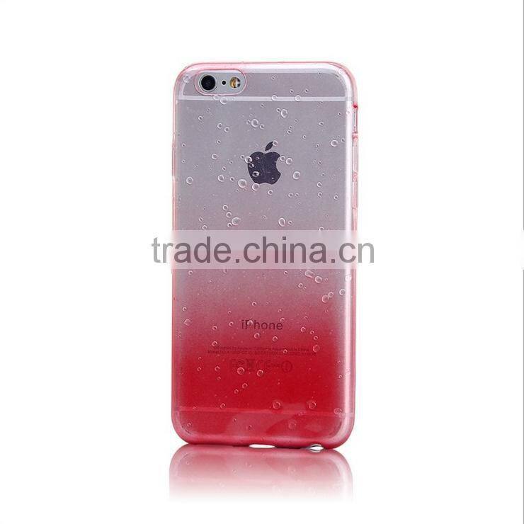 Colorful water-drop tpu phone case ,Beautiful tpu case for iphone 6 , waterproof tpu fabric phone case .