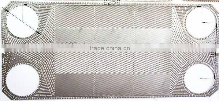 M30 equally plates and gaskets for heat exchanger,ss304,136,Ti material,heat exchanger plates