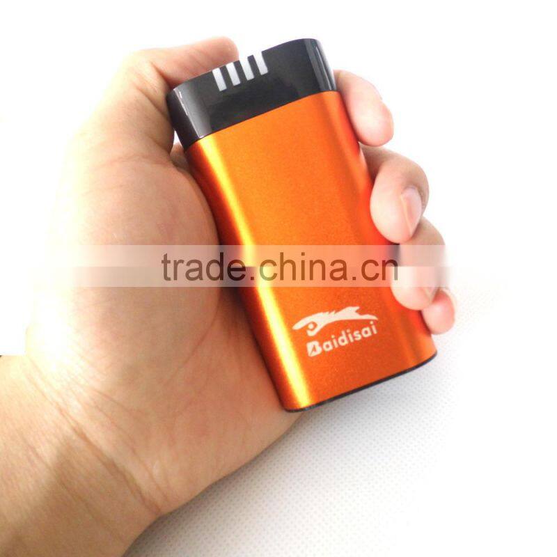 Fashion aluminum cover 5200mah power bank with led torch,flashlight ,battery charger