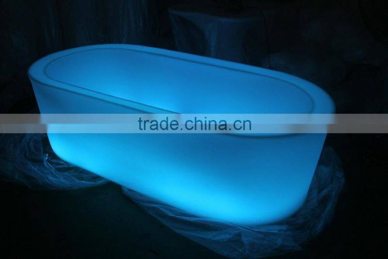 New fashion light eco-friend waterproof plastic bathtub color changing led tubs/2016 hot sale comfortable and colorful led tub