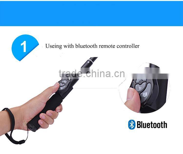 Color optional mini selfie stick for smartphone factory wholesale wireless monopod