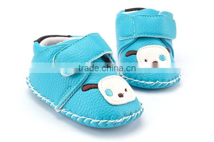 2016 new arrival baby shoes animal embroidered leather baby sport shoes
