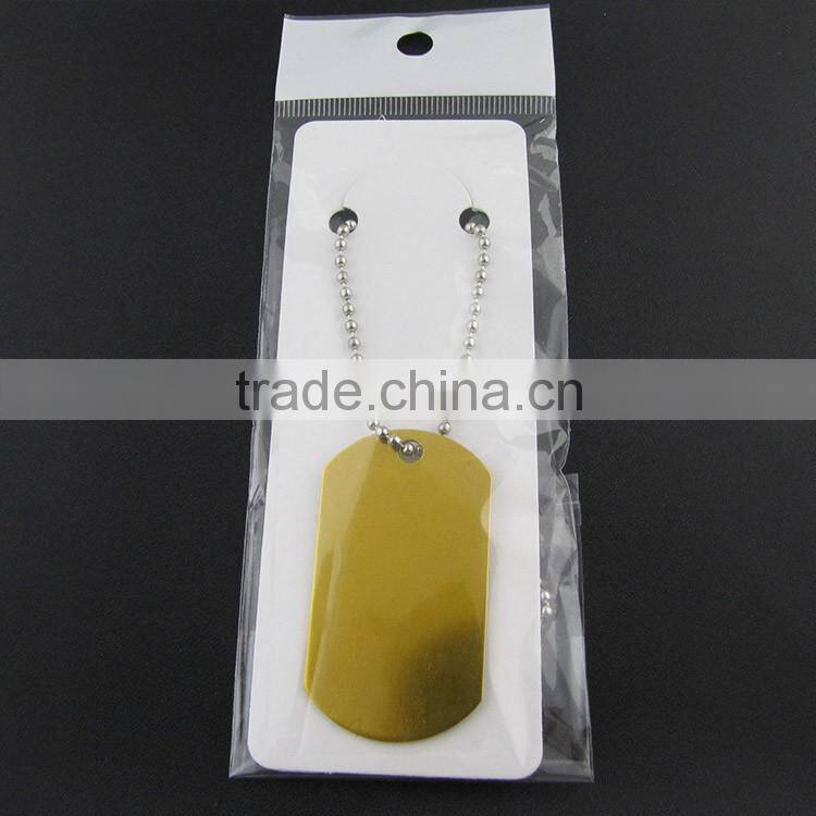 Stainless Steel Silver Blank Dog Tag Pendant Husband Wife Friendship Gift Personalized Necklace