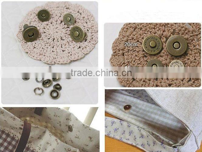 Glasses case metal fitting eyelet magnetic snap black nickel 17*2mm