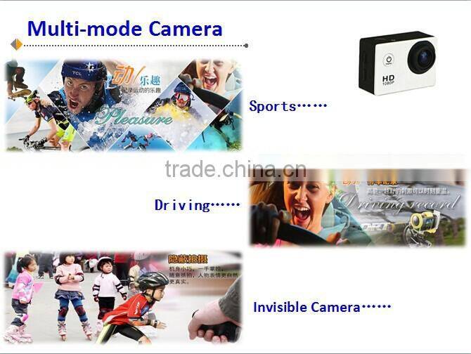 Hot Selling Outdoor Waterproof Action Sport Camera 1080p sports camera sj6000, 30m waterproof extreme