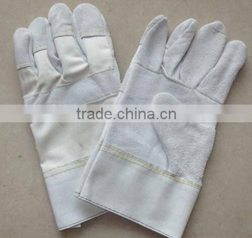 BSSAFETY Short cow split leather arc-welder's gloves, industrial work gloves
