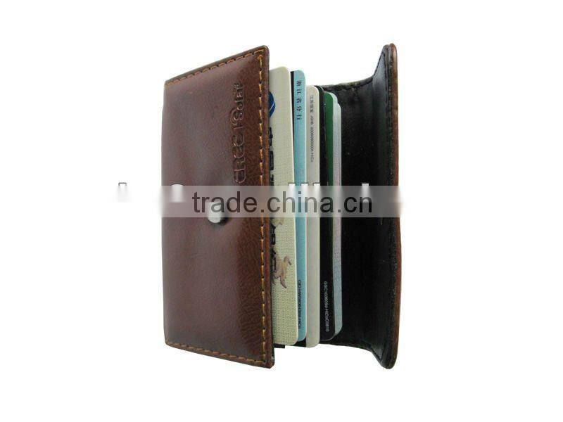 PU leather stainless business card holder id card holder money card holer