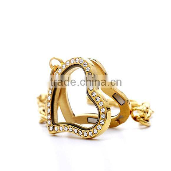 best selling heart bracelets lockets stainless steel