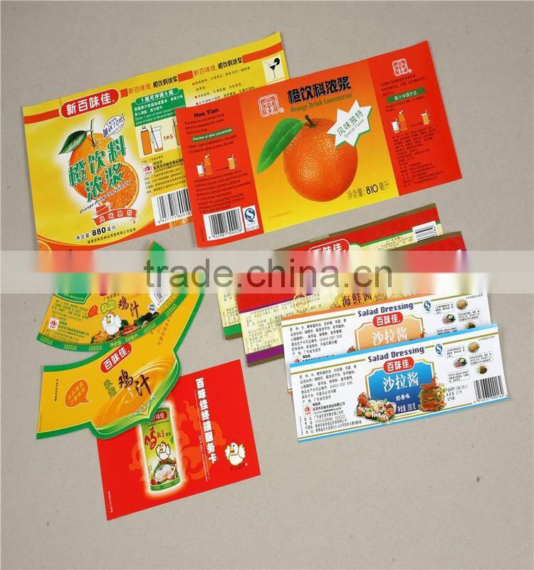 Customized waterproof and durable food label design