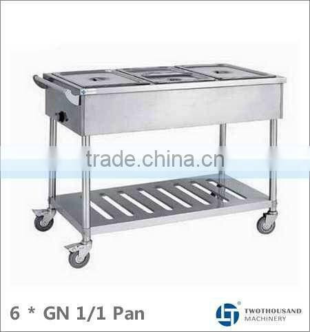 Bain Marie with Trolley - 6 x GN 1/1, S/S, CE, TT-WE1201D