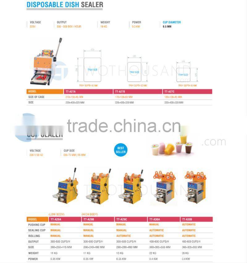 Find Complete Details about 2017 Bubble Tea Cup Sealing Machine with CE Approved, 75 &95 MM, TT-A29C