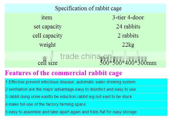 Rabbit farming breeding cages, metal animal husbandry rabbit cage