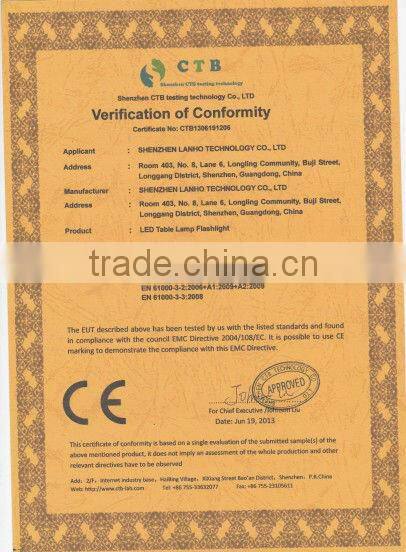 2in1 Portable LED Flashlight Torch Mini Table Desk Reading Lamp Light 11 LEDs