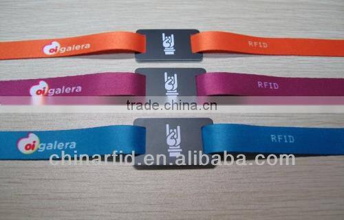Anti-collision Reusable Woven RFID Shielding Fabric Wristband