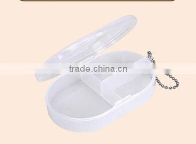 plastic portable medicine case/ bill box with oval shape