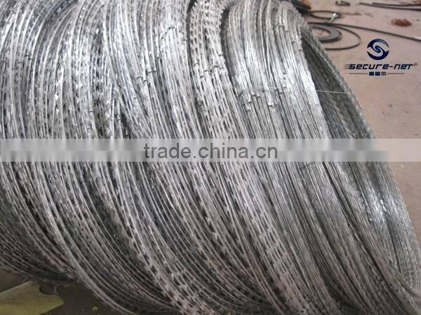 galvanized welded razor barbed wire mesh fence for boundary wall