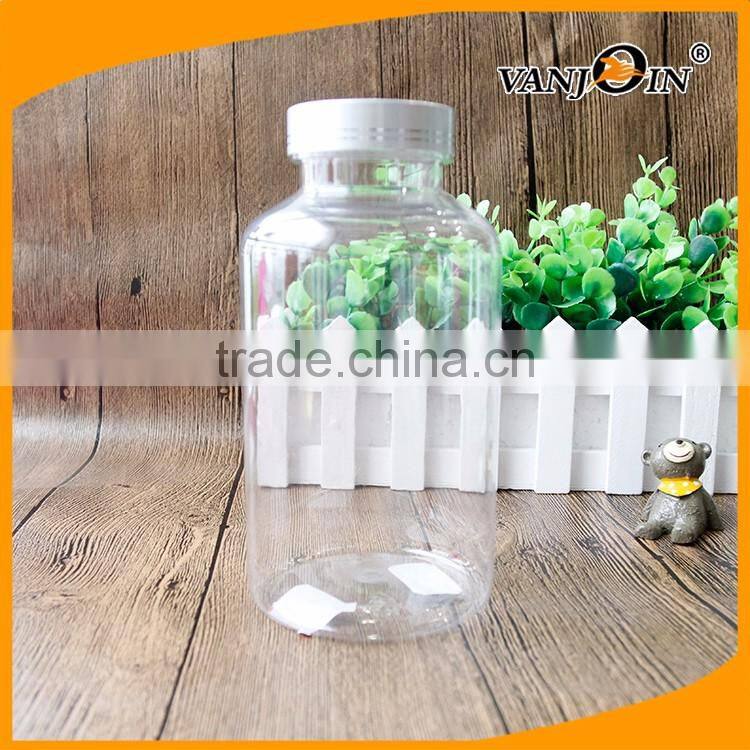 750ml PET Big Plastic Liquid Medicine Boston Bottle For Syrup