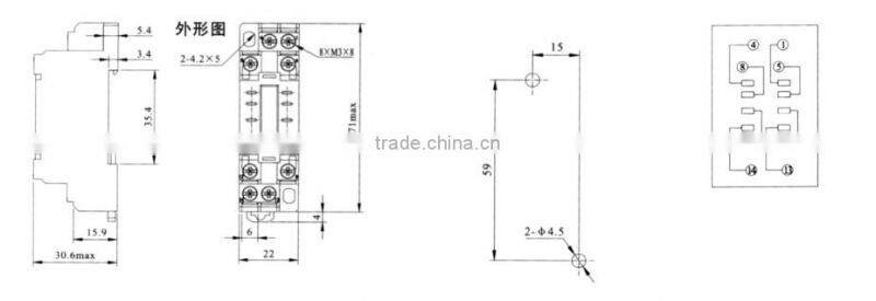 HEIGHT Hot Sale PYF08A-E Relay Socket /8 pin Relay Socket/General relay socket with High Quality Factory Price