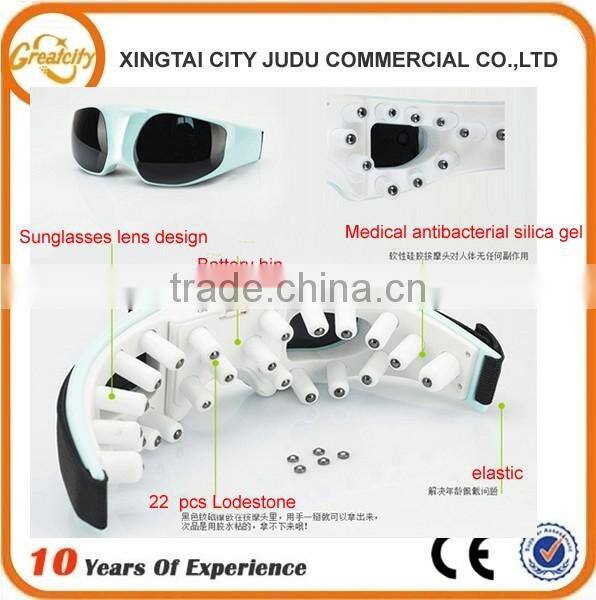wireless folding eye massager with intelligent air pressure and music and intelligent voice broadcast