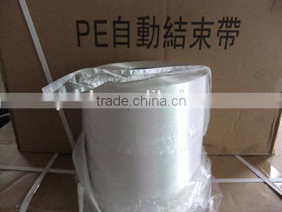 White automatically bind belt