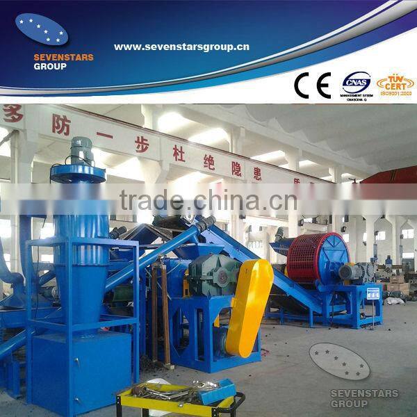 Automatic used tyre recycling machine