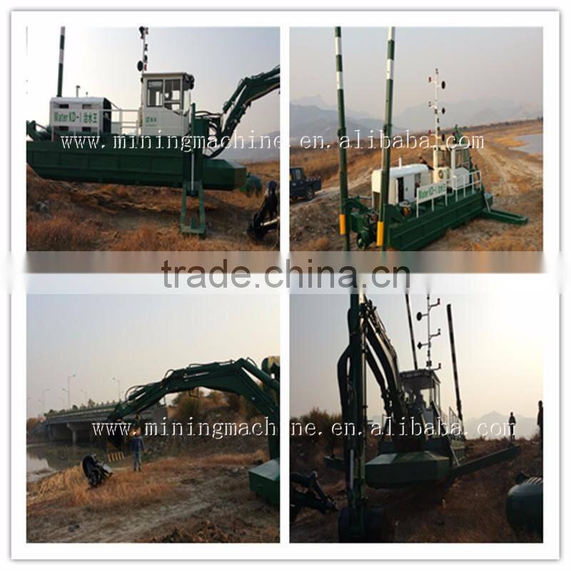 Flexible amphibious excavator dredger