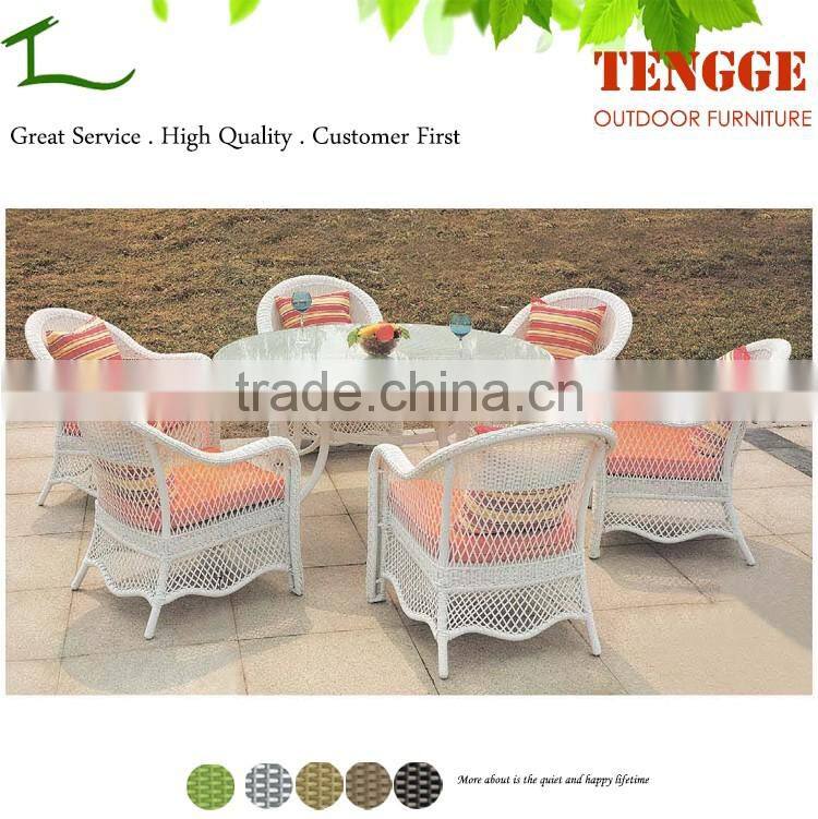 Garden rattan dinning table and chairs patio furniture set