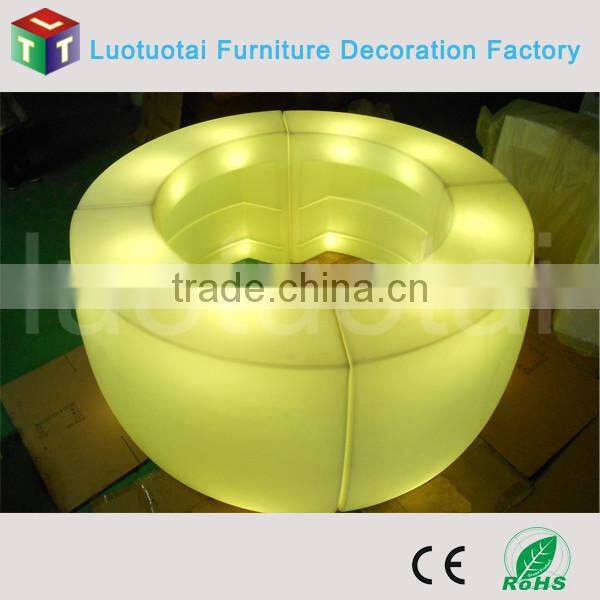 2015 Hot Sale Plastic Led Round small Bar Counter