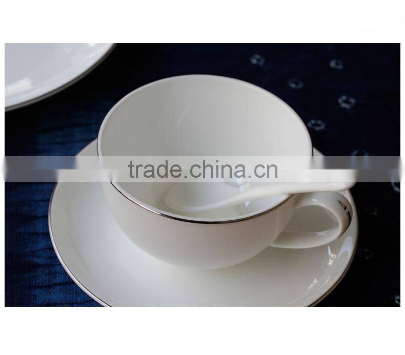 Haonai new style high quality new bone china small coffee cup and saucer set