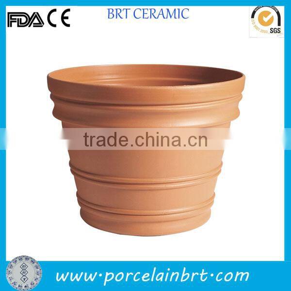 Clay round garden flower Pot Plant