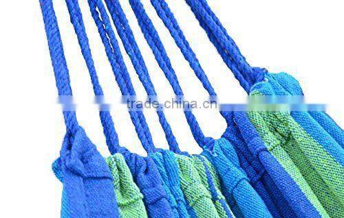 Double 2 Person Hammock Green Fabric 450lb Air Hanging Swinging Outdoor Camping