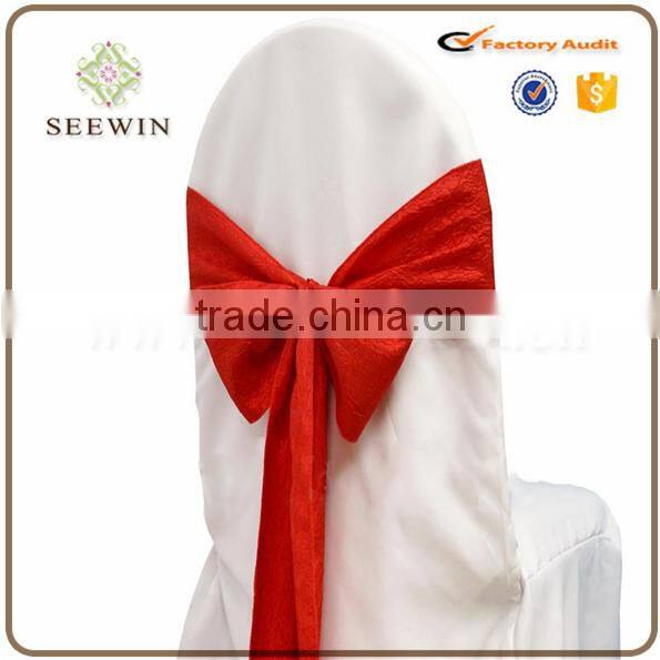fancy banquet tafatta christmas chair sash
