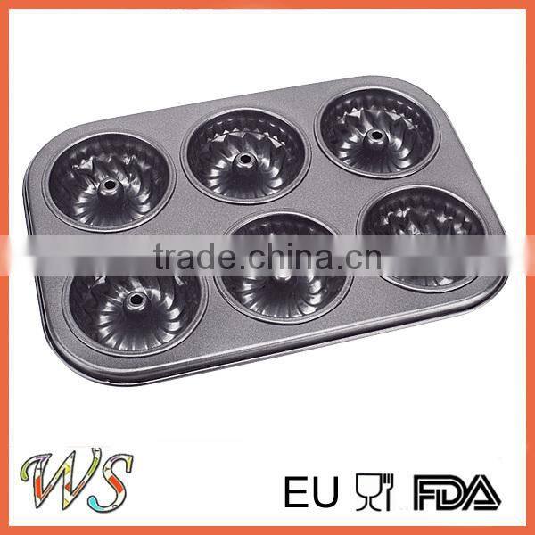 6 Cups Non-stick Carbon Steel Baking Molds