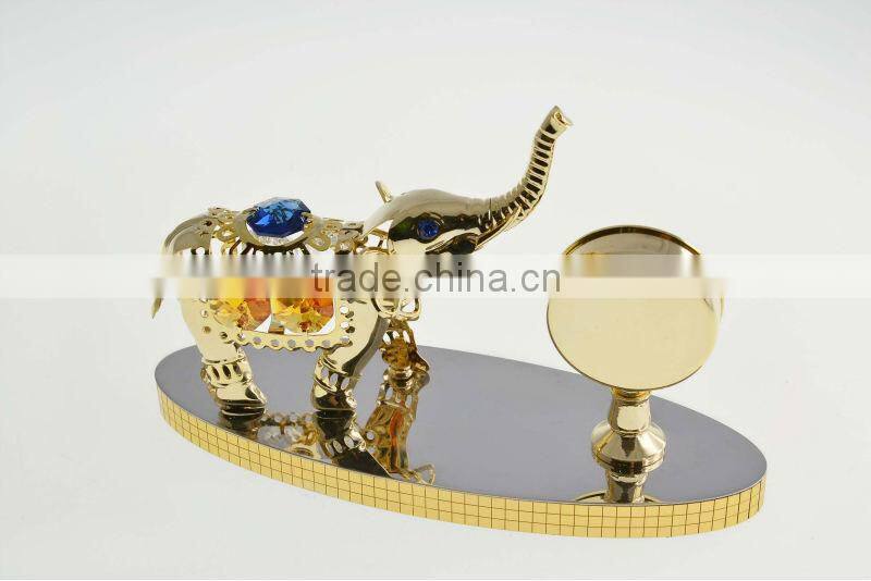 Luxury Unique Gold Plated Crystal Clock for home decor