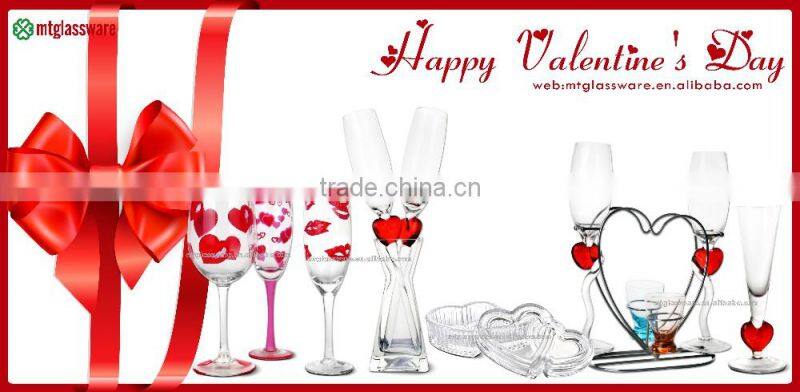 wedding party wine glass goblet with decal