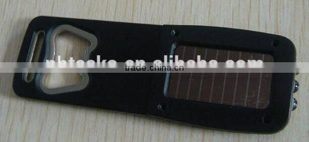 Hot design plastic custom logo bottle opener with LED light