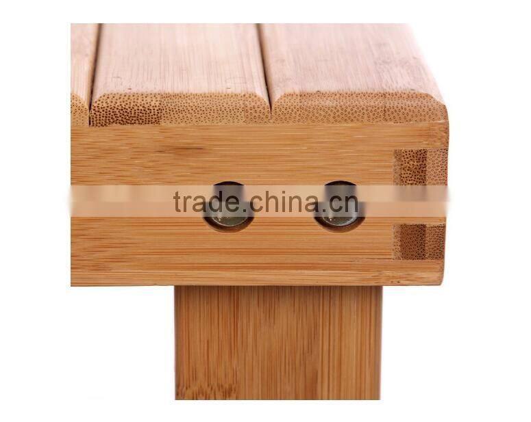2 Tier Natural Bamboo Shoe Rack for home decoration