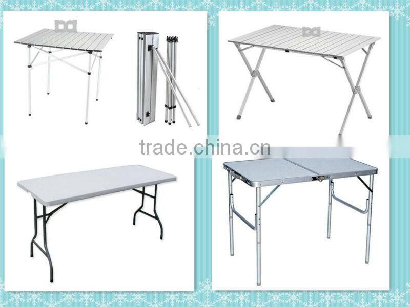 Portable camping aluminum folding table