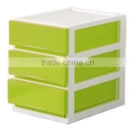 hot selling plastic 3 layer tabletop storage drawer