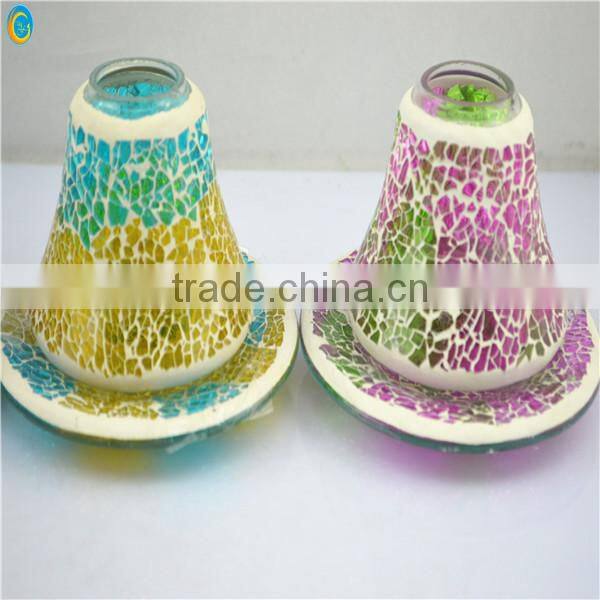 2014 Glass Mosaic Candle Holders