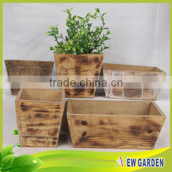 Wooden Ecologically Cheap Garden Decoration Rectangular Planter