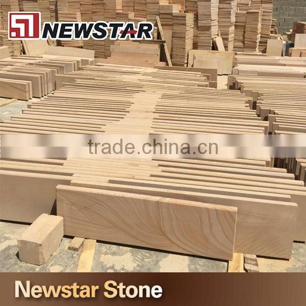 Wooden sandstone wall cladding sanstone tile