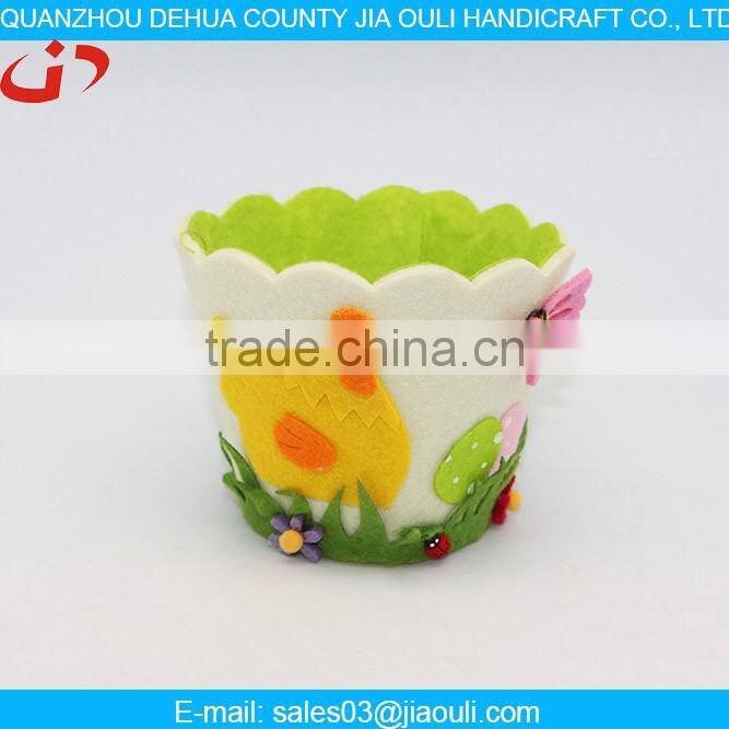 BSCI Audit factory non woven fabric gift basket easter decoration planter pot