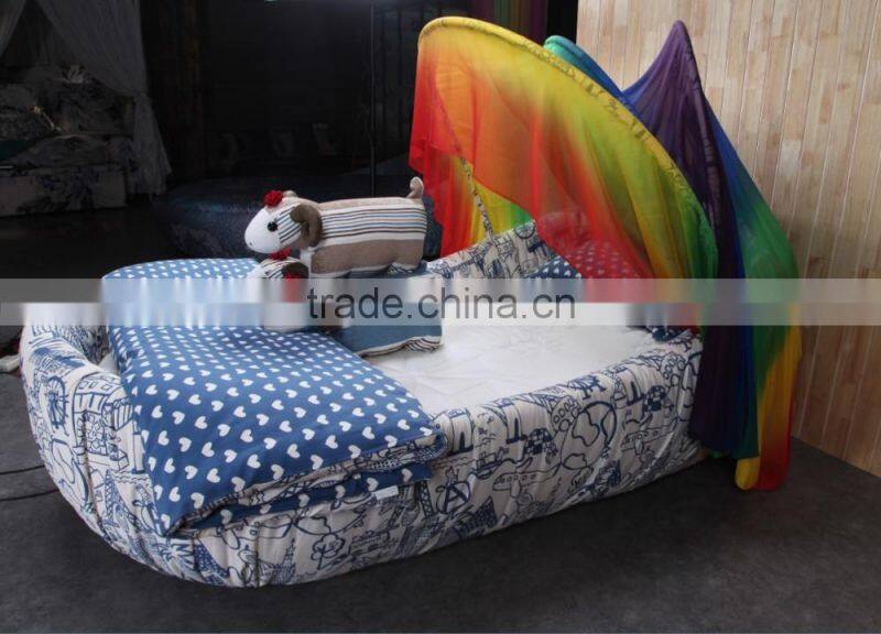 MMD07 luxury fabric egg bed 2016 alibaba new children furniture funky baby kids bedroom furniture