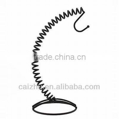 Banana Hanger Hook Black Spiral Wire Stand Display Banana and Fruit Holder