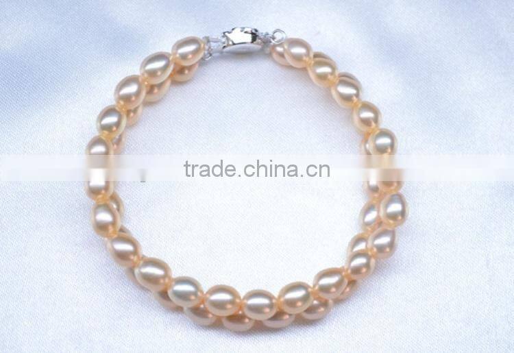 5-6mm rice shape freshwater pearl bracelet
