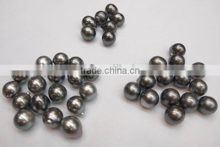 Real 12-13 mm black teardrop south sea loose pearls