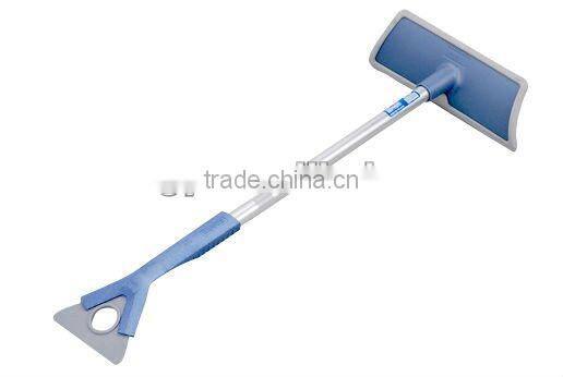 double head design to removal snow and frost long handle aluminum Pole ice scrpaer with shovel